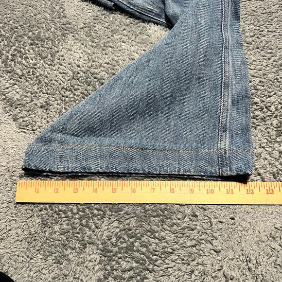 7 for All Mankind Jeans Womens 29 Modern Dojo Trousers Baggy Flare Leg Blue ** - Picture 12 of 12